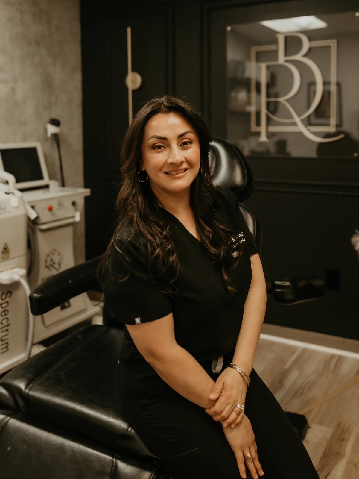 Angelica Alcaraz, BSN, RN — founder of Revive Beauty Bar — in the treatment room